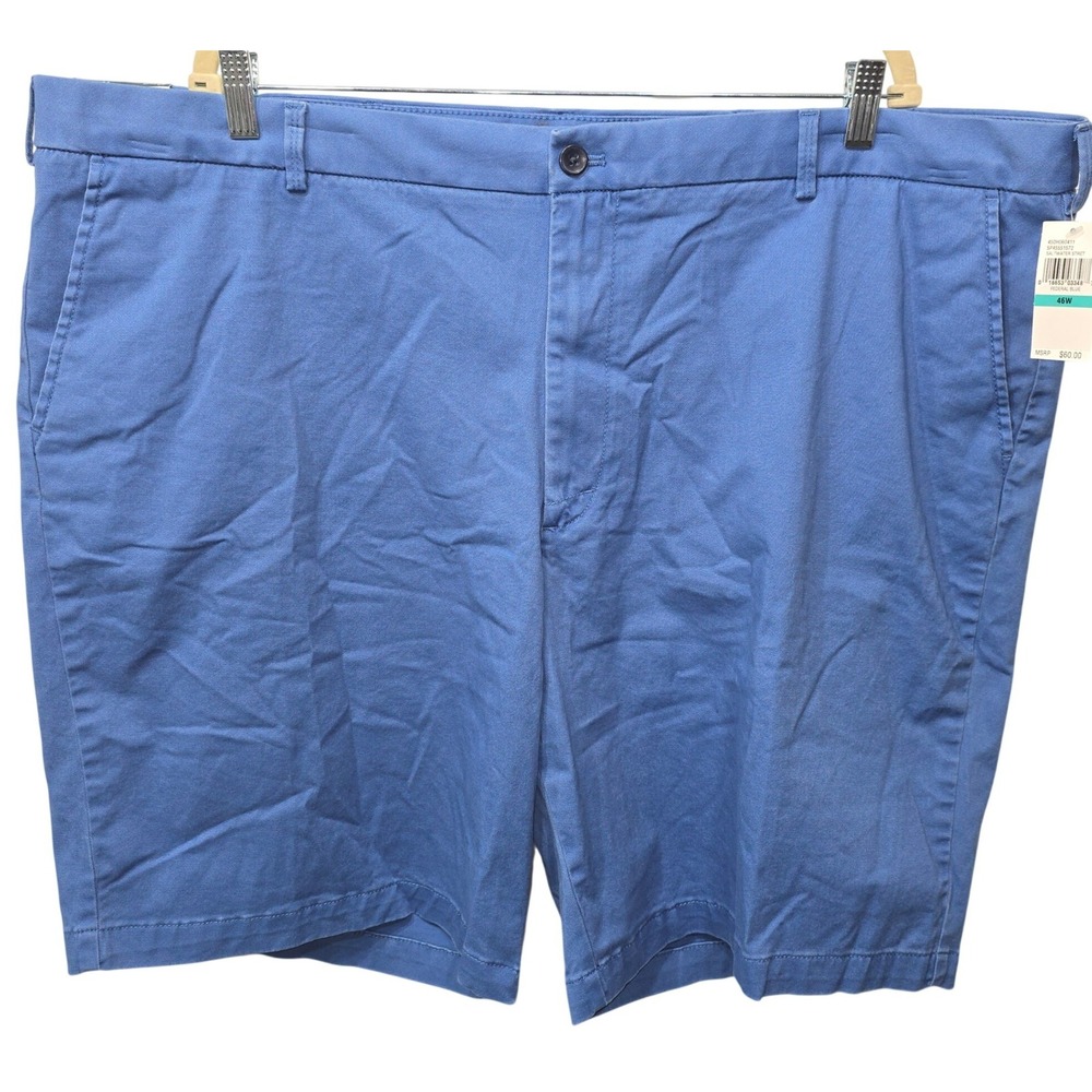 IZOD Saltwater Relaxed Classics Stretch Shorts Federal Blue Mens 46W 10.5 Inseam